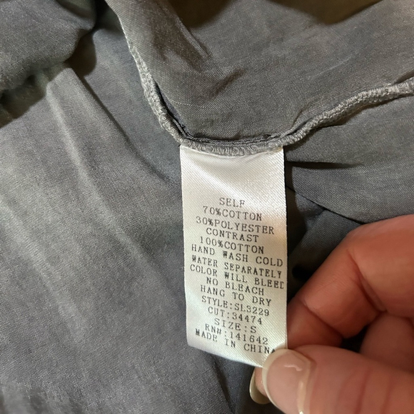 She & Sky Boho Peasant Top S - Picture 7 of 8